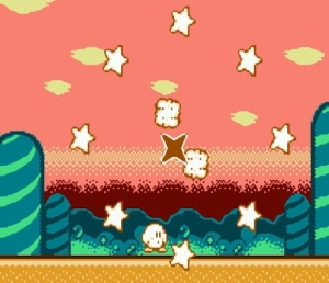 Kirby defeats mr. Shine and mr. Bright Kirby's Adventure NES Nintendo