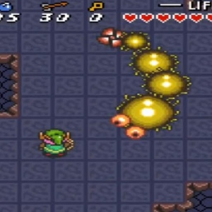 The Legend of Zelda a link to the past moldorm boss Tower of Hera Super Nintendo SNES 16 bit