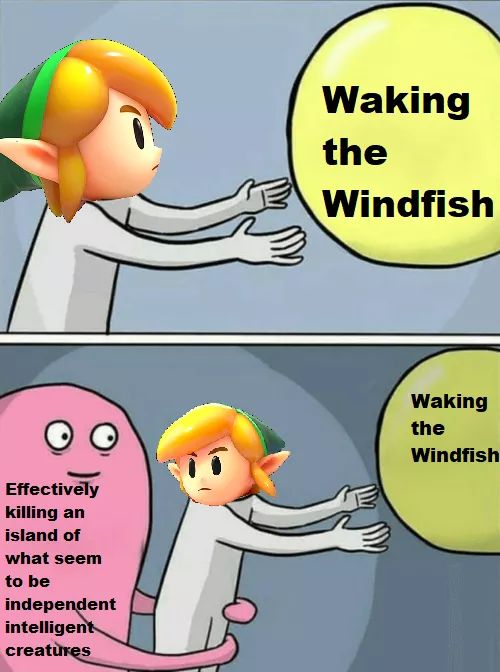 The Legend of Zelda Link's Awakening wind fish memes