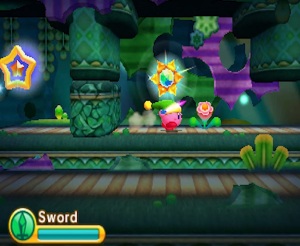 Kirby Triple Deluxe sword Kirby Nintendo 3DS 