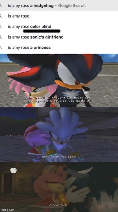 Memes amy rose sonic the Hedgehog 