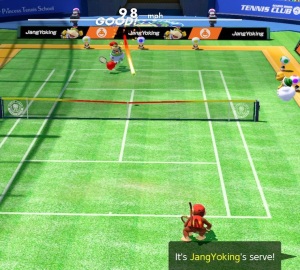 Diddy Kong vs Bowser Jr Mario Tennis Aces 