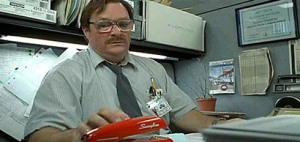 Milton red Swingline stapler Office Space 1999 movie