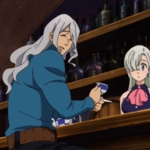 Zaratras and Elizabeth Liones Boar Hat Tavern Seven Deadly Sins anime nanatsu no taizai