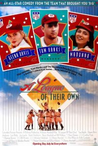  A League of Their Own 1992 movie poster Geena Davis Tom Hanks Madonna 