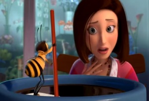 Human woman falls in love with a bee Bee Movie 2007 film 