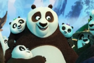 Po and the baby pandas Kung Fu Panda 3 2016 movie 