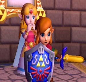 Princess Zelda and Link The Legend of Zelda: A Link Between Worlds Nintendo 3DS 