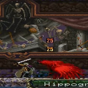 Alucard using sword against Hippogryph Castlevania: Symphony of the Night 