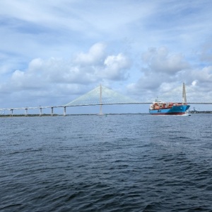 Cooper River Bridge Charleston Water Taxi boat South Carolina  