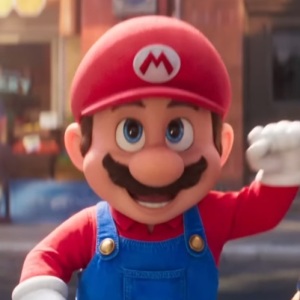 Mario wearing red cap and blue overalls Brooklyn New York The Super Mario Bros. Movie 2023 Film Illumination  